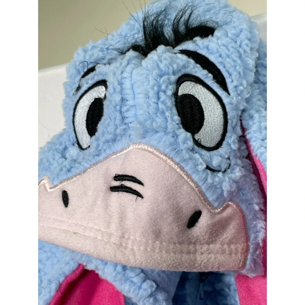 Disney Winnie The Pooh Eeyore Sherpa Cosplay Union Blue Suit Pajama Women's XL - Picture 4 of 13